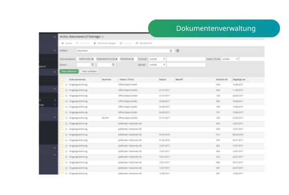 Screen Bau JobRouter digitale Dokumentenverwaltung