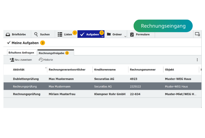 Rechnungseingang Rechnungseingang